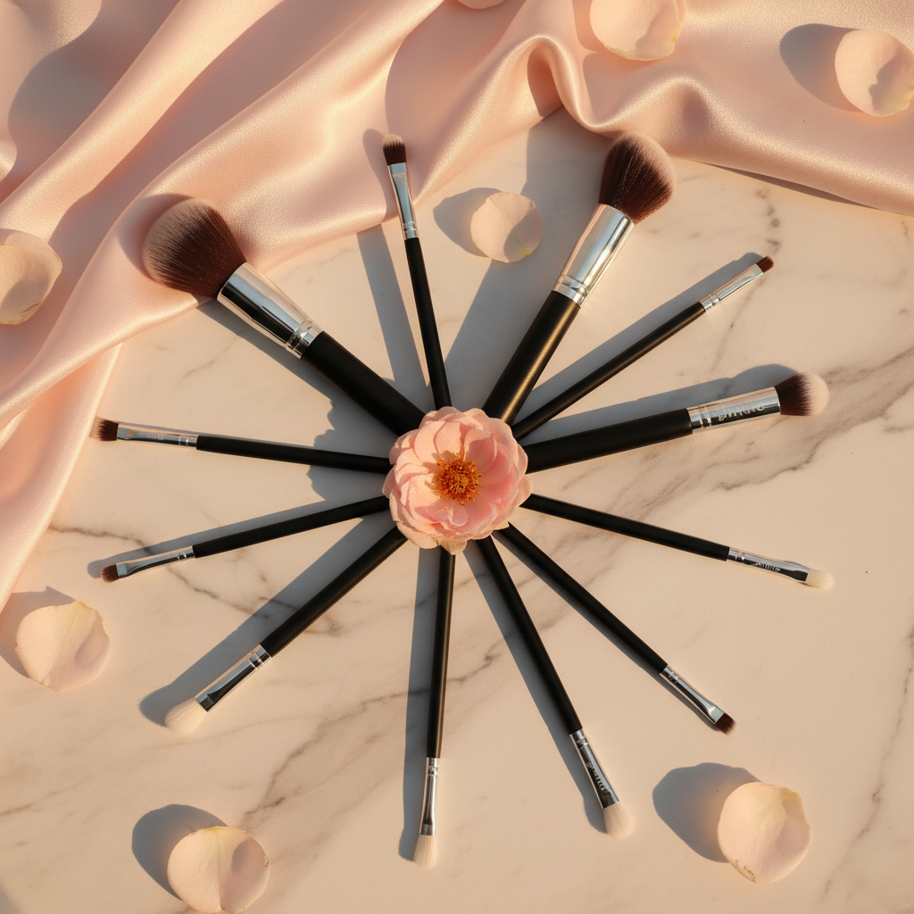 Set of 15 Professional Synthetic Makeup Brushes – Full Face Soft, Dense & Blendable Brush Kit