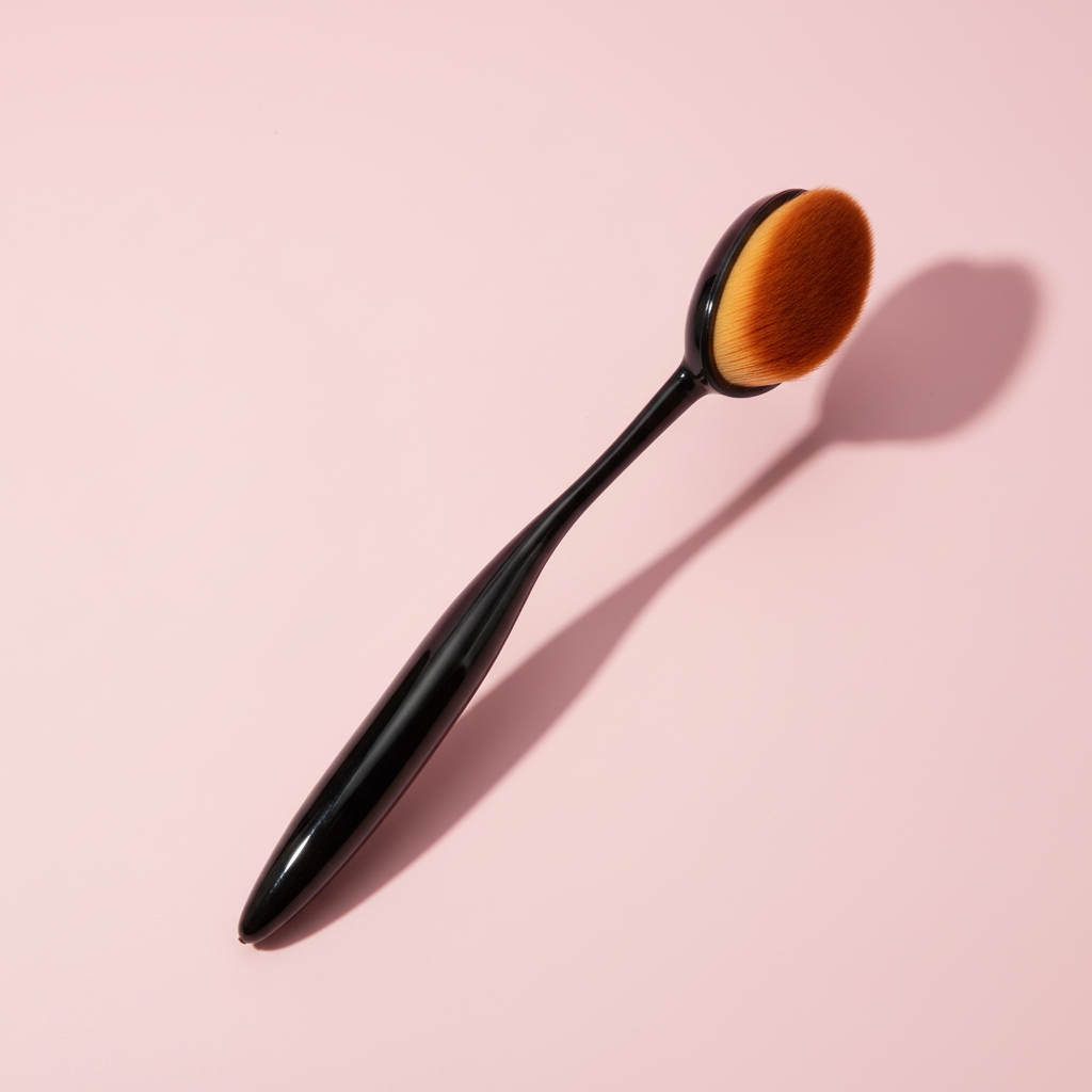 Synthetic All-in-1 Oval Brush – Flawless Blending for Foundation, Contour & Powder Makeup