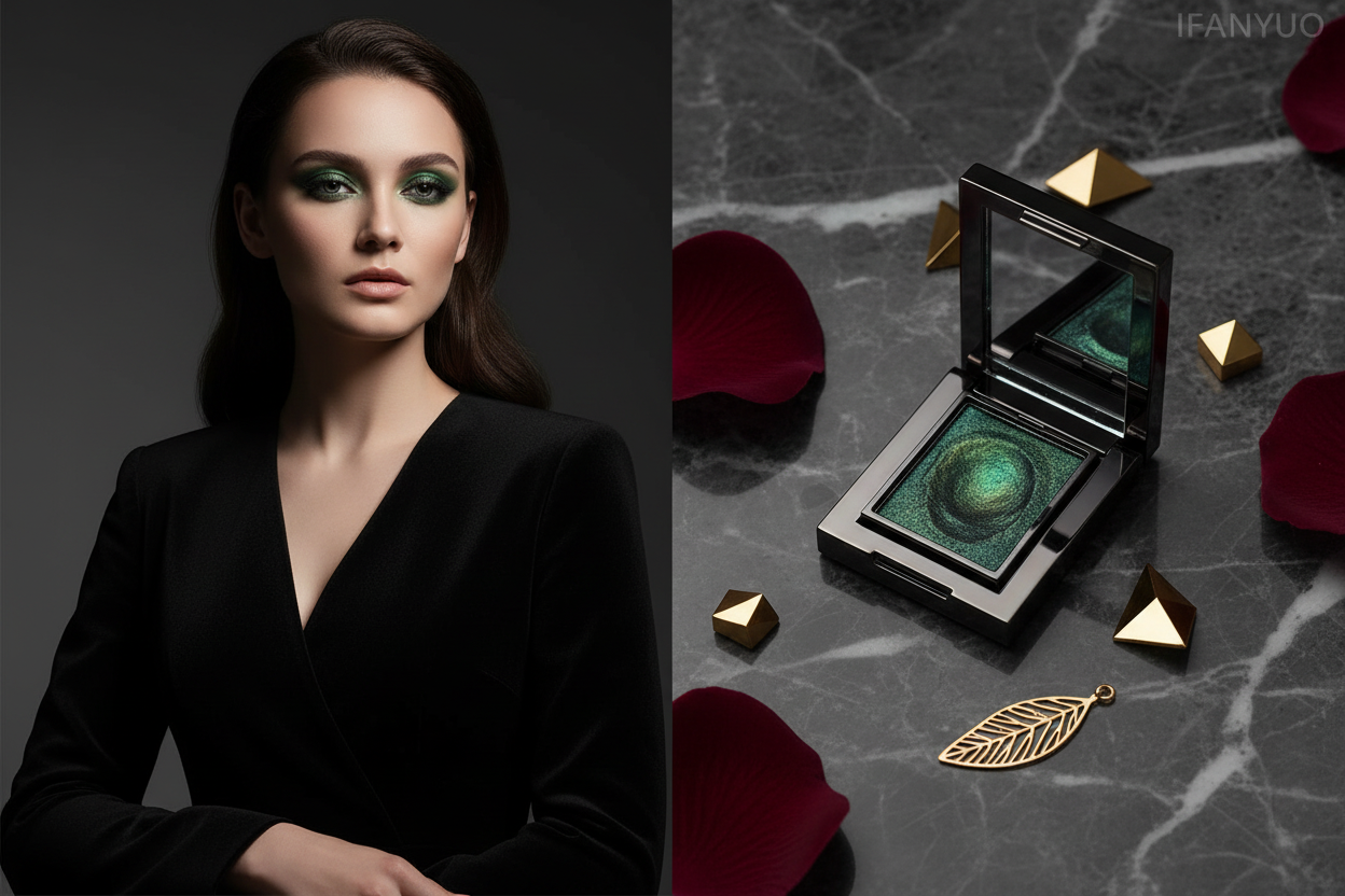 Chameleon Dark Green Eyeshadow Palette – Highly Pigmented, Long-Lasting & Blendable Shades