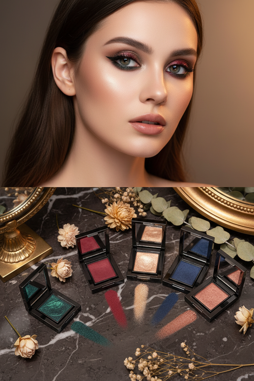 Chameleon Dark Green Eyeshadow Palette – Highly Pigmented, Long-Lasting & Blendable Shades