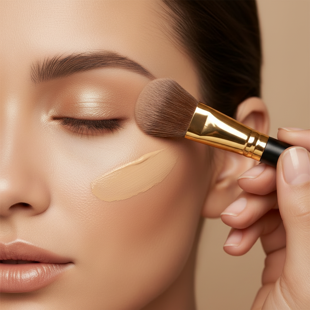 Foundation Makeup Brush – Soft, Dense & Flawless Blending for Liquid & Cream Foundation