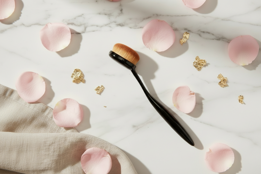 Synthetic All-in-1 Oval Brush – Flawless Blending for Foundation, Contour & Powder Makeup